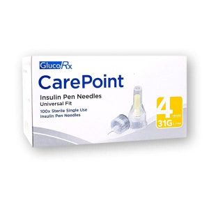 GlucoRx CarePoint Needles 4mm/31g (100)