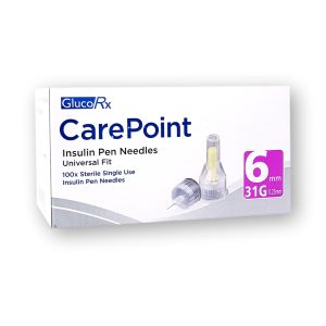 GlucoRx CarePoint Needles 6mm/31g (100)