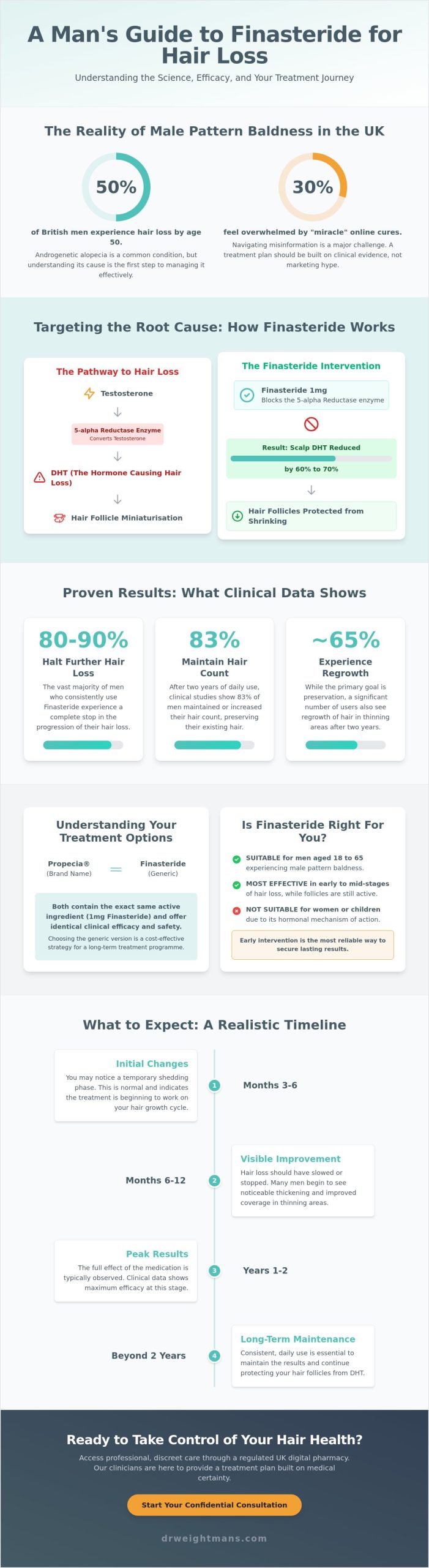 Finasteride for Hair Loss: A Comprehensive Guide to Results and Safety